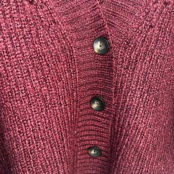 Old Navy Go-Recycled Button Down Cardigan Sweater Burgundy Size Small - Picture 3 of 7